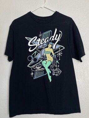 Steady Vintage Classics Black Graphic Pinup Tee